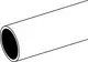 Schwarzes Heizungsrohr von TECE, mit ovalem Querschnitt und gerader Form, verläuft horizontal und zeigt eine glatte Oberfläche.